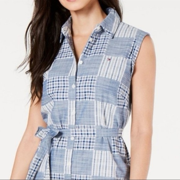 Women’s Tommy Hilfiger 100% Cotton Patchwork dress size 14 - Picture 8 of 8